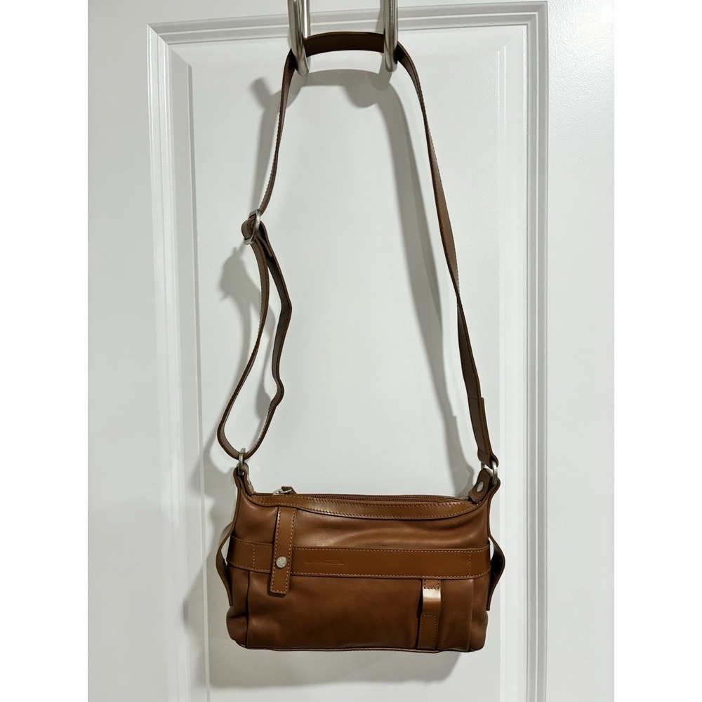 Lancel Light Brown Leather Shoulder Hobo Bag Made In France